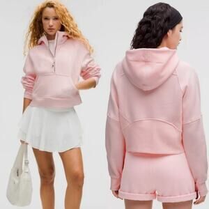 Lululemon Scuba Oversized Half-Zip Hoodie‎ in Strawberry Milkshake XS/S